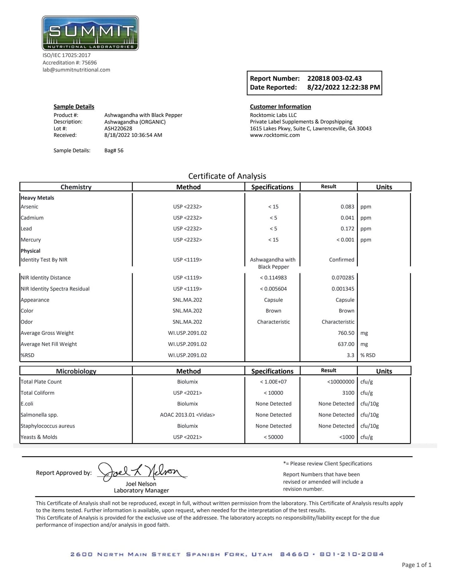 Money Mastery Ashwagandha (ORGANIC)